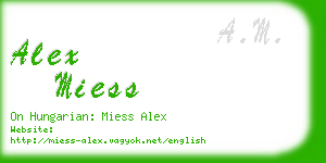 alex miess business card